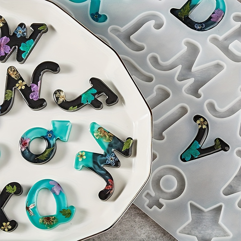 Resin Art Alphabet - Harsgietmal A-stijl spiegel 26 Engelse letters