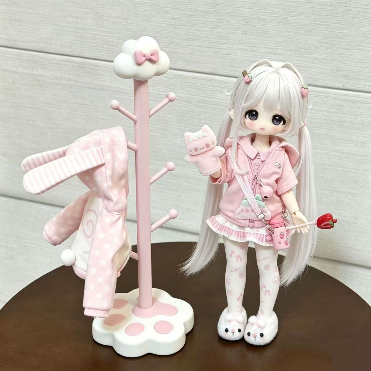 Resin Art Baby - Kawaii InsCat Paw Base Vloerstaande Kledingrek