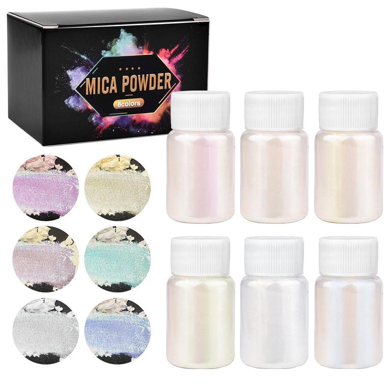 Resin Art Case - 6-delige set epoxyhars kleurstof mica poeder