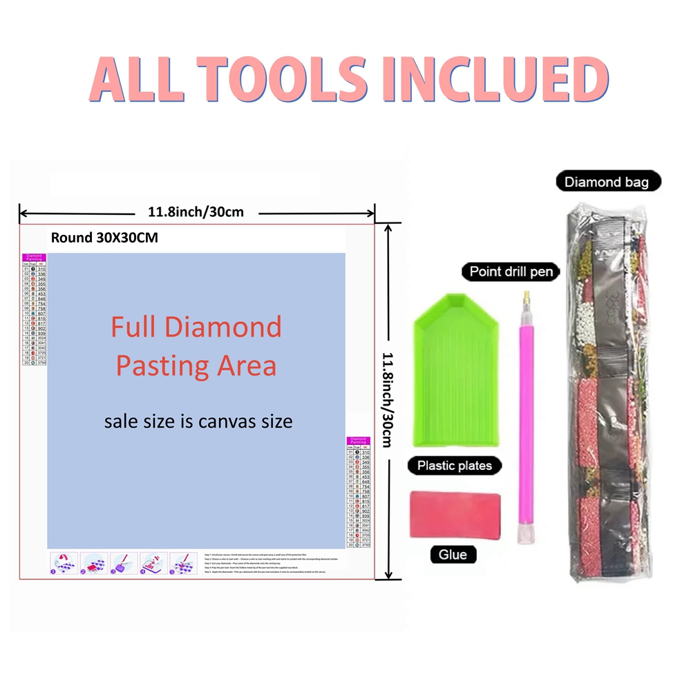 1pc frameloze 5D Diamond Paint - Resin Art Wallpaper recensie en prijs