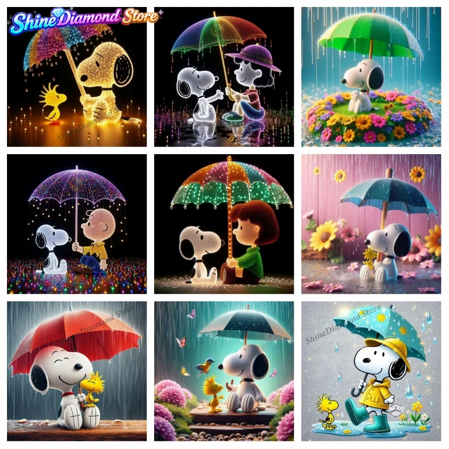 Regenachtige dag, Snoopy, Wood - Resin Art Wallpaper recensie en prijs